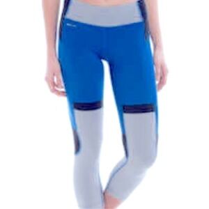 LOLE Erica Color Block Capris Cropped Yoga Pants Leggings Mesh Coolmax Size S